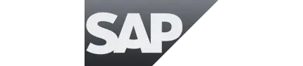 Logo de la empresa SAP en gris