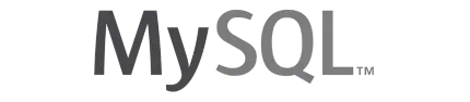 Logo de MySQL en letras grandes